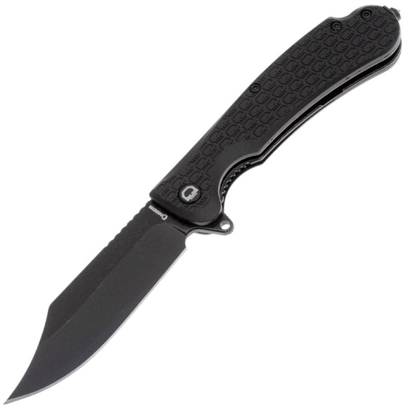 Daggerr Knives Powie Linerlock Blackout FRN Folding 8Cr14MoV Pocket Knife PWFBKBW