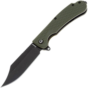 Daggerr Knives Powie Linerlock OD Green FRN Folding 8Cr14MoV Pocket Knife PWFOLBW