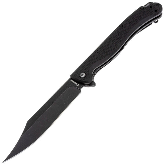 Daggerr Knives Toothpick Linerlock Blackout FRN Folding 8Cr14MoV Pocket Knife TPFBKBW