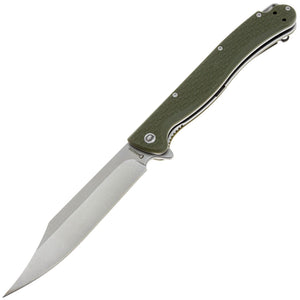 Daggerr Knives Toothpick Linerlock OD Green FRN Folding Stonewash 8Cr14MoV Pocket Knife TPFOLSW