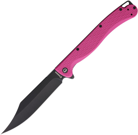 Daggerr Knives Toothpick Linerlock Pink FRN Folding Black 8Cr14MoV Pocket Knife TPFPKBW