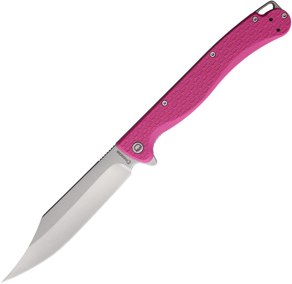 Daggerr Knives Toothpick Linerlock Pink FRN Folding 8Cr14MoV Pocket Knife TPFPKSW