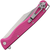 Daggerr Knives Toothpick Linerlock Pink FRN Folding 8Cr14MoV Pocket Knife TPFPKSW