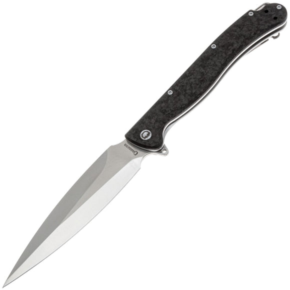 Daggerr Knives Vendetta Framelock Carbon Fiber & Stainless Folding VG-10 Knife VDCFST
