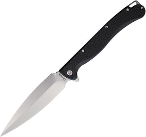 Daggerr Knives Vendetta Linerlock Black FRN Folding 8Cr14MoV Pocket Knife VDFBKSW