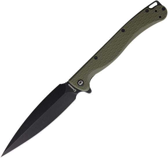 Daggerr Knives Vendetta Linerlock OD Green FRN Folding Black 8Cr14MoV Pocket Knife VDFOLBW
