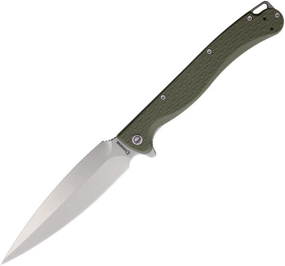 Daggerr Knives Vendetta Linerlock OD Green FRN Folding 8Cr14MoV Pocket Knife VDFOLSW