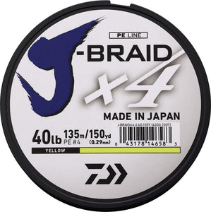 Daiwa J-Braid Line 40/150 Yellow Fishing Line JB4U40150FY