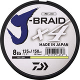 Daiwa J-Braid Line 8/150 Yellow Fishing Line JB4U8150FY