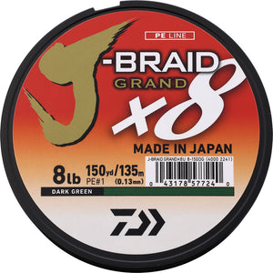 Daiwa J-Braid Grand FIshing Line 8/150 DG JBGD8U8D