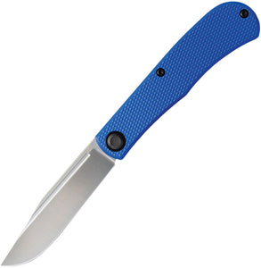 Daedalus Knife Co. Lab Linerlock Blue Aluminum Folding 154CM Pocket Knife CL1