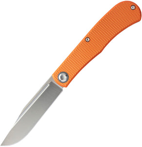 Daedalus Knife Co. Lab Linerlock Orange Aluminum Folding 154CM Pocket Knife CL2