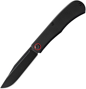 Daedalus Knife Co. Lab Linerlock Black Aluminum Folding 154CM Pocket Knife CL5