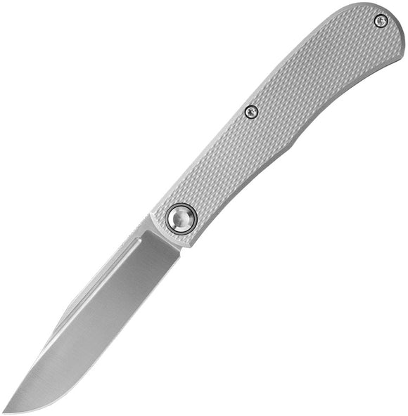 Daedalus Knife Co. Lab Linerlock Gray Aluminum Folding 154CM Pocket Knife CL6