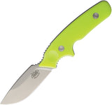 Dark Pines Skyline Day Glow Green G10 AEB-L Fixed Blade Knife w/ Sheath K010