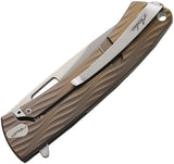 DPx Gear Aculus 3D Framelock Bronze Titanium Folding MagnaCut Pocket Knife DPACF051