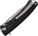 DPx Gear Aculus Framelock Black Aluminum Folding D2 Steel Pocket Knife DPACF053