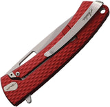 DPx Gear Aculus Framelock Red Aluminum Folding D2 Steel Pocket Knife DPACF055
