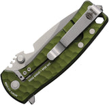 DPx Gear HEST F Framelock Forest Green Aluminum Folding M390 Pocket Knife HSF071
