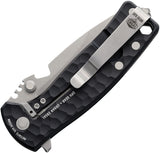 DPx Gear HEST F Framelock Black Aluminum Folding M390 Pocket Knife HSF072
