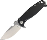 DPx Gear Hest F Framelock Black Titanium Folding Sleipner Pocket Knife HSF450