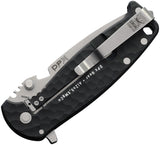 DPx Gear Heat F Framelock Black Aluminum Folding M390 Pocket Knife HSF451