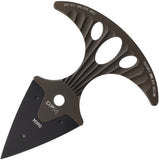 DPx Gear HIT Black Anodized Titanium Bohler M390 Steel Push Dagger w/ Sheath HTX048