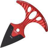 DPx Gear HIT Red Stonewashed Titanium Bohler M390 Steel Push Dagger w/ Sheath HTX049