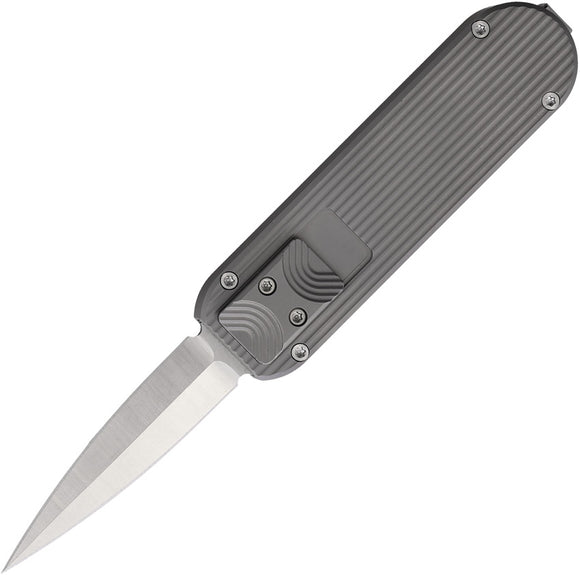 D Rocket Designs Automatic 007 Knife OTF Gray Fluted Titanium Bohler M390 Blade 007F