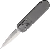 D Rocket Designs Automatic 007 Knife OTF Gray Smooth Titanium Bohler M390 Blade 007S