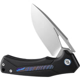 Dreamtech Framelock Black Titanium & Zirconium Folding Bohler M390 Pocket Knife K042TB