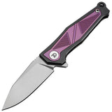 Dreamtech Framelock Black Titanium & Purple Zirconium Folding Bohler M390 Pocket Knife K1339P