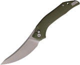 Dreamtech Button Lock OD Green G10 Folding D2 Steel Upswept Pocket Knife K3052GGR