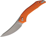 Dreamtech Button Lock Orange G10 Folding D2 Steel Upswept Pocket Knife K3052GO