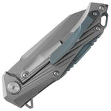 Dreamtech Framelock Gray Titanium Folding D2 Steel Pocket Knife K3287TG