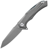 Dreamtech Framelock Gray Titanium Folding D2 Steel Pocket Knife K3287TG