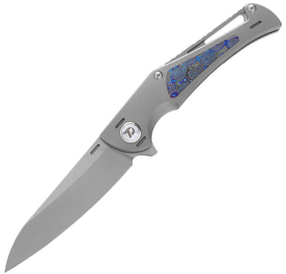 Dreamtech Framelock Gray Titanium & Zirconium Folding Bohler M390 Pocket Knife K3386Z