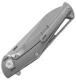 Dreamtech Framelock Gray Titanium & Zirconium Folding Bohler M390 Pocket Knife K3386Z