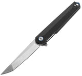 Dreamtech Linerlock Black G10 Folding D2 Steel Tanto Pocket Knife K3395GB
