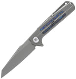 Dreamtech Framelock Gray Titanium & Zirconium Folding Bohler M390 Pocket Knife K3403Z