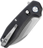 Dreamtech Axis Lock Black G10 Folding D2 Steel Sheepsfoot Pocket Knife K3435GB