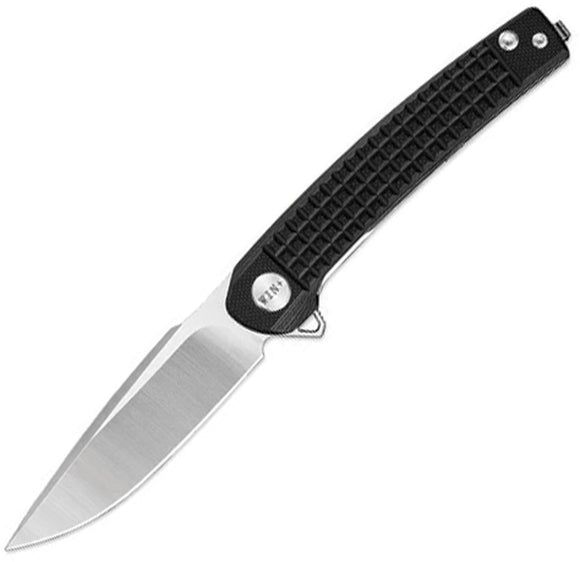 Dreamtech Linerlock Black Frag G10 Folding D2 Steel Pocket Knife 3613GB