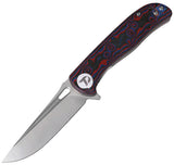 Dreamtech Linerlock Red & Blue Micarta Folding D2 Steel Pocket Knife K3898MR