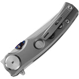 Dreamtech Button Lock Gray Titanium Folding Bohler M390 Pocket Knife K3915TG