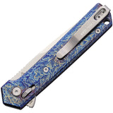 Dreamtech Axis Lock Lightning Strike Titanium Folding D2 Steel Drop Pt Pocket Knife K4032TF