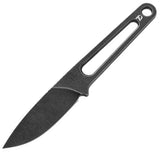 Dreamtech Black Skeletonized D2 Steel Drop Point Fixed Blade Neck Knife K4038B