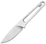 Dreamtech Gray Skeletonized D2 Steel Drop Point Fixed Blade Neck Knife K4038G