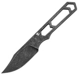Dreamtech Black Skeletonized D2 Steel Clip Point Fixed Blade Neck Knife K4039B