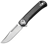 Dreamtech Button Lock Black Aluminum Folding D2 Steel Clip Point Pocket Knife K4055AB
