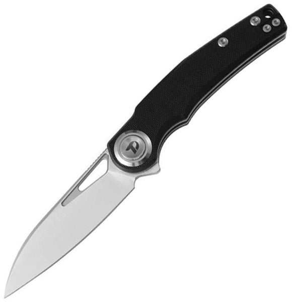 Dreamtech Button Lock Black G10 Folding D2 Steel Wharncliffe Pocket Knife K4130GB